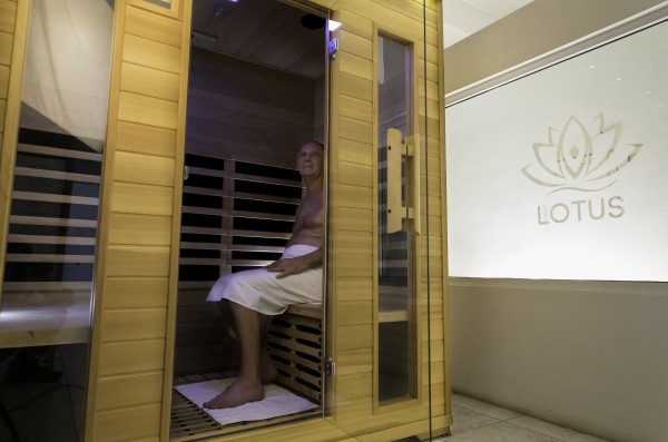 Relieve sore muscles and improve your overall health and well-being with our infrared sauna. Infrared waves will heat up your body without steam, allowing you to experience an intense sweat at lower temperatures. 