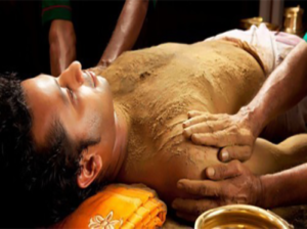 Special deep tissue massage using herbal Powder. The herbal powder massage pressure breaks down and melts the fat under the skin . The treatment ends with 15 mins of steam or sudation therapy. 
• Not recommended for dry skin, Skin with cuts and injuries, eczema, pregnant woman and children under 10. 
